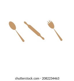 vector cooking utensils minimalist illustration