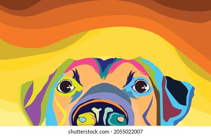 fondo de perro abstracto vectorial cool
