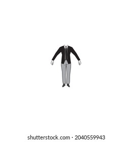 traje de tubo negro fresco vectorial