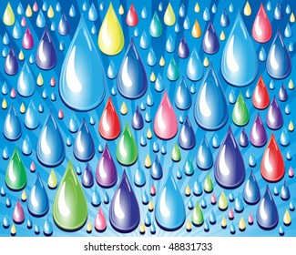 Vector Cool Color Drops.