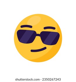 Vector cool emoji. symbol for social network