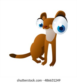 vector cool image of animal. Funny happy Stout