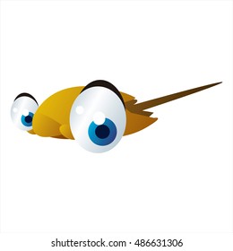 vector cool image of animal. Funny happy Stingray