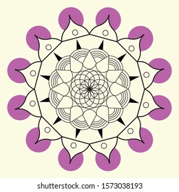 Vector Cool mandala design illustration.