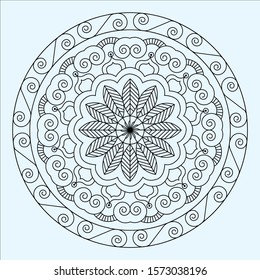 Vector Cool mandala design illustration.