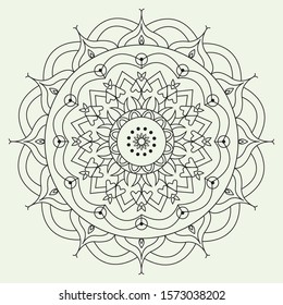 Vector Cool mandala design illustration.