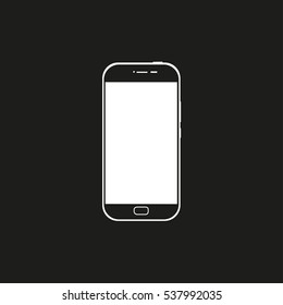 vector cool phone on a black background.