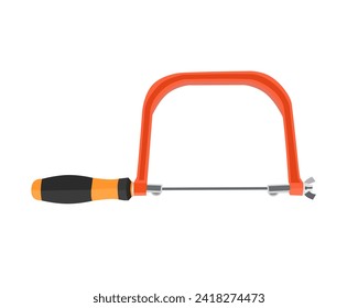 Vector of Coping Saw Heavy Duty Metal Woodworking, Wood Board, Metal Cutting Blade Hacksaw