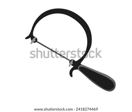 Vector of Coping Saw Heavy Duty Metal Woodworking, Wood Board, Metal Cutting Blade Hacksaw