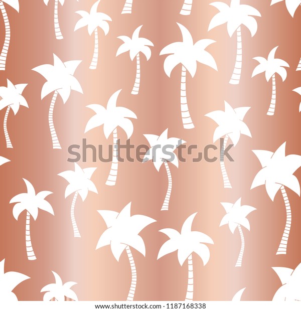 Vector Copper Foil Palm Trees Summer Royalty Free Stock Image