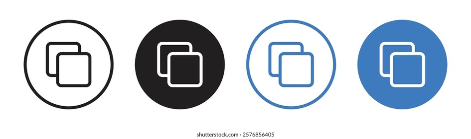 Vector Copy Icon In Circles. Copy Icon Symbols