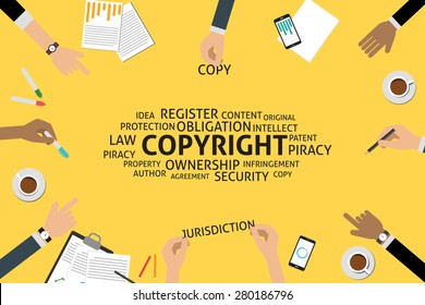 vector copyright concept, template