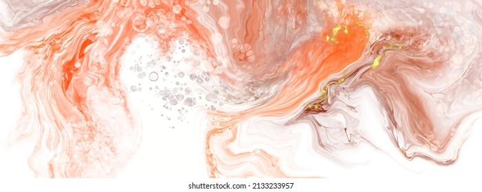 Banner de coral vectorial. Razo de pincel abstracto dibujado a mano. Elemento Wave.