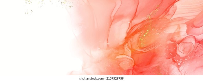 Banner de coral vectorial. Razo de pincel abstracto dibujado a mano. Elemento Wave.