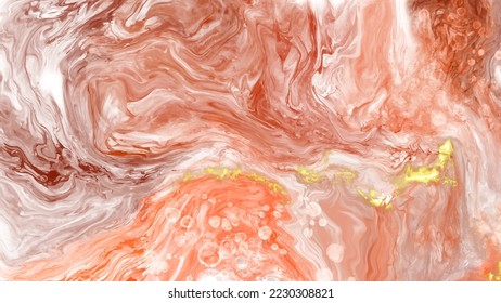 Vector coral banner. Hand drawn abstract paint brush stroke. Wave element.