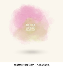 Vector coral brush strokes. Watercolor Grunge isolated elements. Smoke brushes for your design. Freehand. Ink splash. Acrylic stamp. Vector illustration