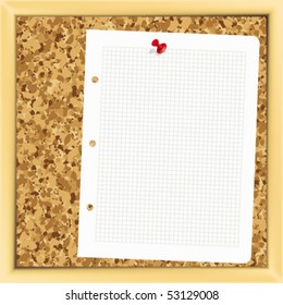 Vector. cork board.