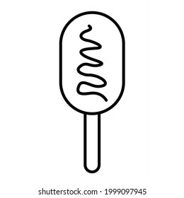Vectorcorn-Hund-Umriss-Design
