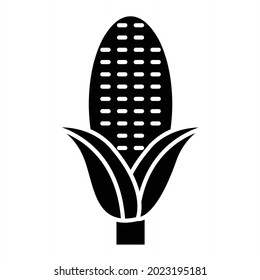 Diseño de iconos de glifos de maíz vectorial
