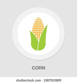 vector corn icon, healthy food illustration symbol - nutrition sign isolated