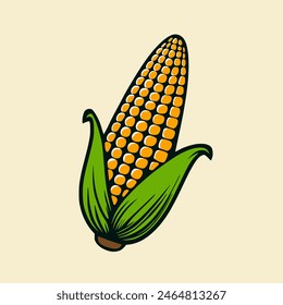Vector Corn Illustration. For Social Media