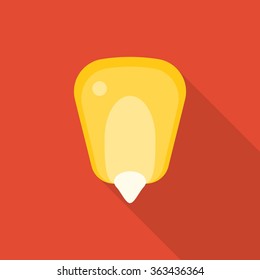 Vector corn seed icon, flat design