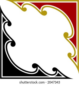 Vector corner ornament. This is a vector image - you can simply edit colors and shapes