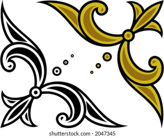 Vector corner ornament. This is a vector image - you can simply edit colors and shapes
