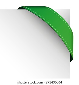 Vector corner ribbon green