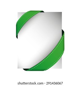 Vector corner ribbon green