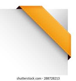 Vector Corner Ribbon Orange