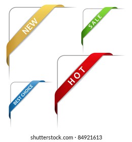 Vector Corner Ribbons