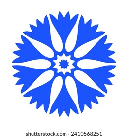 vector cornflower isolated on white background