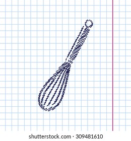 Vector corolla icon isolated on copybook background. Eps10 