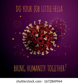 Vector corona virus COVID-19 global 2020 pandemic illustration