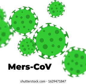 vector corona virus in green with blur