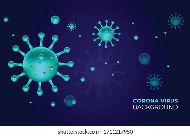 Vektorillustration Corona-Virus-Infektion oder Bakteriengrippe-Hintergrund 
