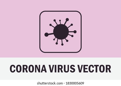Vector of corona virus isolated on light background. For designer. 