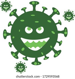 ilustración de prevención de virus corona vectorial. Virus Corona en Wuhan, China, propagación global y concepto de icono para detener el virus de Corona
