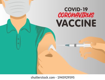 vector of corona virus vaccination in humans to create a society that is resistant to the corona virus. suitable for posters or other media about the corona virus