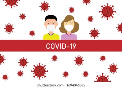 Vektorillustration von Coronavirus 2019. Vektorillustration, Hintergrund, Abbildung.