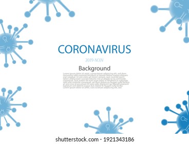 Vector of Coronavirus 2019 and Virus background with disease cells on white background.COVID-19 Corona virus outbreaking and Pandemic medical and health risk concept