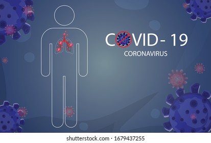Vector of Coronavirus 2019-nCoV and Virus background with disease cells and red blood cell.COVID-19 Corona virus outbreaking
Coronavirus respiratory influenza covid virus cells.