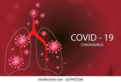Vector of Coronavirus 2019-nCoV and Virus background with disease cells and red blood cell.COVID-19 Corona virus outbreaking
Coronavirus respiratory influenza covid virus cells.
