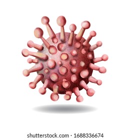 Corona Virus 2020.covid-19.Weißer Hintergrund.Vektorillustration Illustration.