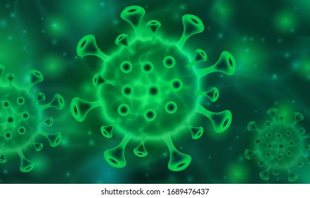 Vector of coronavirus 2019-ncov and virus background with disease cells.covid-19 corona virus outbreaking and pandemic medical health risk concept.