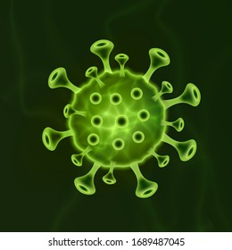 Vector of coronavirus 2019-ncov and virus background with disease cells.covid-19 corona virus outbreaking and pandemic medical health risk concept.