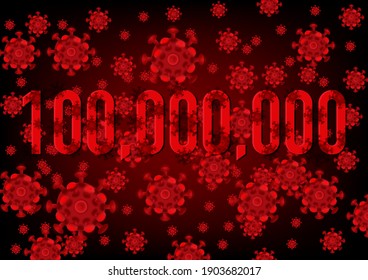 Vector of Coronavirus 2019-nCoV and Virus background global tally of confirmed coronavirus cases surpasses 100 million