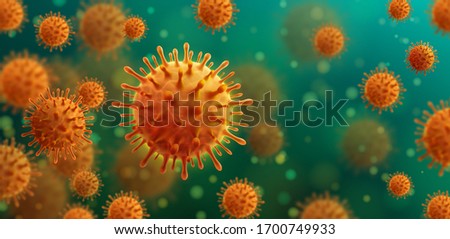 Vector of Coronavirus 2019-nCoV and Virus background with disease cells. 