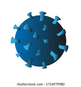Vektorillustration-Coronavirus-Zellgrafik einzeln auf weißem Hintergrund